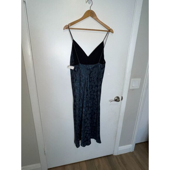 NWT RAG & BONE Astrid Floral Midi Slip Dress Navy Sz 12 - Picture 6 of 12